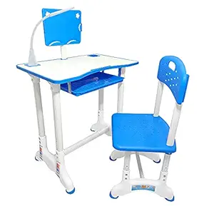 StarAndDaisy Smart Kids Study Table for 3 to 10 Years with an Option of LED Lamp (Blue (with LED LAMP))