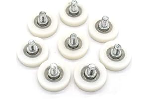 YUANQIAN Roulettes en caoutchouc avec vis 6 x 25 x 7 mm pour polie, imprimante, caisse enregistreuse, tiroir, réfrigérateur