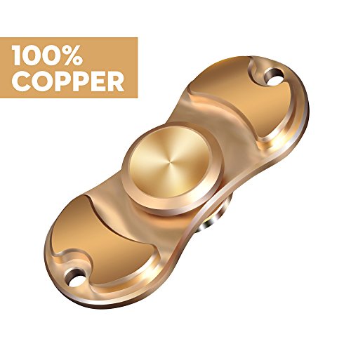 LLRY Hand Spinner 360 Hand Spinner Fidget Toy Finger Hand Cube ADHD Focus Anxiety Relief Toys (Gold)