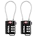 Oria 2 Pack TSA Kombinations Zahlenschloss, 3 Stellige Vorhängeschloss mit Geöffnetem Alarm Indikator, Gepäck Schlösser Diebstahl Schutz für Reisen, Koffer Gepäck, Schule, Sport Spind und Der Fall