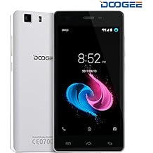 Telephone Portable Debloqué, DOOGEE X5 Smartphone 3G ( Écran : 5 Pouces - 8 Go - Android 6.0 - Double SIM - MTK6580 Quad-core - 5.0MP Appareil Photo ) Téléphone Portable Pas Cher Sans Forfait - Blanc