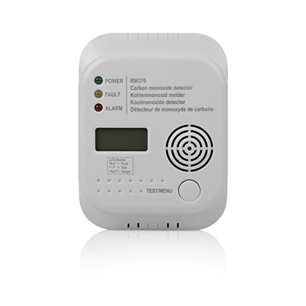 Smartwares Kohlenmonoxid Melder mit Display und Temperaturanzeige, Prüftaste, RM370, 1 Stück – Bild 3