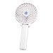Produktbild TiooDre Handheld Mini Fan Portable Folding Pocket Fan USB Rechargeable or Battery Operated Desk Fan Small Travel Fans for Home, Travel, Camping,White