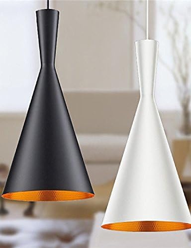 RXFRD New 60W Pendant Light Retro Vintage Tom Dixon Design Black / White C Type Cafe Game Room Restaurant Pendant Lamps 220-240v-white M3764 [Energy Class A +],Black