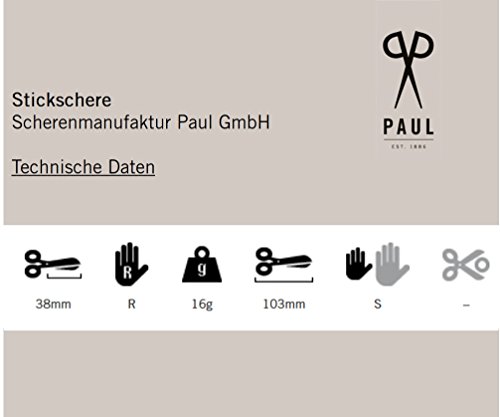 Paul 904 Scherenmanufaktur kleine Stickschere, 10 cm lang - 2