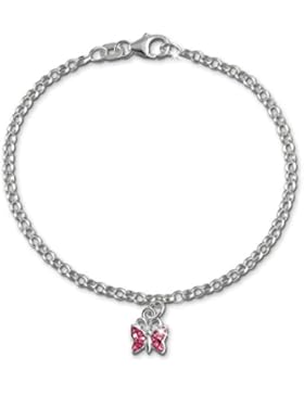 SilberDream Kinder Armband Schmetterling Zirkonia rosa 925 Sterling Silber SDA024