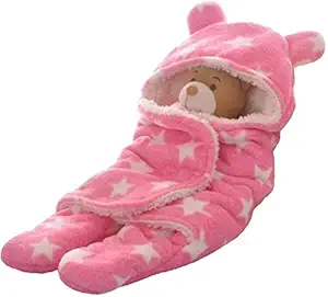 Cutieco Luxury Series Super Soft Fabric Baby Wrapper, Pink