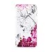 Produktbild Ted Baker® Designer Damen Folio Etui für Apple iPhone X/iPhone XS (5,8" Zoll) Handyhülle mit Schminkspiegel Klapphülle mit Magnetverschluss, Babylon Print, Nickel Weiß/Rosegold Rahmen