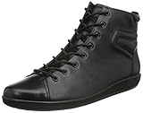 Echtes Leder Ecco ECCO SOFT 2.0, Damen Halbschaft Stiefel, Schwarz (BLACK WITH BLACK SOLE56723), 43 EU (9 Damen UK)
