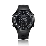 LouisaYork Sport Angeln, Angeln Barometer, digitalen Wasserdicht Stoppuhr, Höhenmesser Barometer Kompass Wettervorhersage Uhr Thermometer