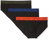 Calvin Klein Underwear. Calvin Klein Hip Brief 3pk Bóxer, Verde (B-Forest Dark Ngt/S Orange WB Qxc), Medium (Pack de 3 para Hombre
