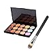 VALUE MAKERS 15 Colour Blemish Concealer Palette - Professional Makeup Contour Palette - Make Up Contour Kit - Cosmetics Tool Foundation - Primer Cream Contour Palette - Makeup Concealers Set +1pcs Foundation Powder Makeup Brush