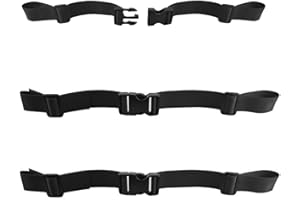 PSOWQ 2 PCS Sangle Poitrine Sac a Dos Réglable,Sangle de Sac à Dos à dégagement Rapide Sangle de Poitrine en Nylon Résistante Sangle Sac a Dos la randonnée, Course - Noir