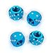 Produktbild SODIAL(R) 4x Metall Wuerfel Fahrrad Auto Motorrad ATV Reifen Reifen Rad Ventil Staubkappen Deckel blau