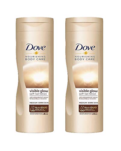 dove Summer Glow Gradual Autoabbronzante lozione per il corpo da medio a scuro 2 x 250 ml = 500 ml