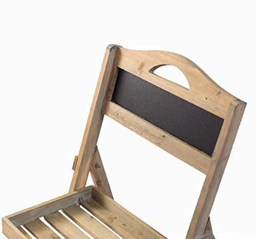 Blumentreppen Blumentreppe Kreidetafel Regal Holzregal Leiterregal Schubladenregal Pflanzentreppe Gartenregal (YL15A055) - 3