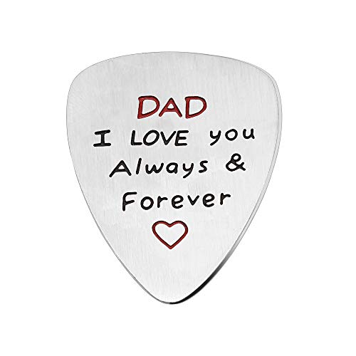 YONGHUI Médiator de guitare en acier inoxydable pour papa, papa, papa, papa, je t'aime toujours et toujours