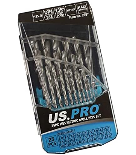 US PRO 99-teiliges HSS-Bohrer-Set Metrisch (1,5–10 Mm) – Für Präzises Bohren In Metall, Holz & Mehr