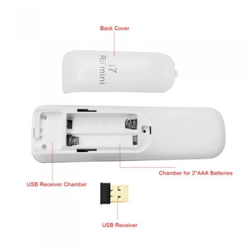 Rii Mini i7 Wireless – Fernbedienung mit Gyro-Maus für Smart TV, Spielkonsolen (PS3 – PS4 – Xbox 360 – Xbox ONE), PC (Windows – Mac – Linux), Mini PC und tablet Android - 3