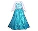 Produktbild Mädchen Prinzessin Schneeflocke Süßer Ausschnitt Kleid Kostüme,  Blau, Gr. 98-104 (Herstellergröße: 110)