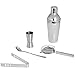Produktbild Kosma Cocktail Edelstahl Barware Kit | Bar Tools (Satz von 5 mit Cocktail Sieb, Cocktail Shaker 500 ml, Peg Vermesser 30 x 60 ml, Eis Tong 5.5", Cocktail Sieb, Cocktail Mixing Löffel 8")