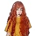 Produktbild Womens Orange Fashion natürliche volle lange Locke Perücke für Cosplay Party Perücken