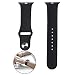 Produktbild nuosen Uhrenarmband für Apple Watch, 38 mm, Weiches Silikon, iWatch-Armband, Ersatz für Apple Watch Sport, Serie 3, Serie 2, Serie 1 (schwarz)