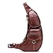 Produktbild Bluelover Herren Leder Reisen Wandern Crossbody Schulter Casual Tasche Sling Retro Rinds Brust Packung Messenger