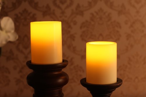 DFL Partei-Dekor Wasserdicht flammenlose LED-Kerzen Licht,4 & 8 Stunden Timer-Funktion Wasserdichte Funktion, beige,6er-pack - 8