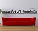 Price comparison product image Denmark Copenhagen Skyline XXL Wall Sticker Living Room City 1M723, Königsblau Matt, 250 cm