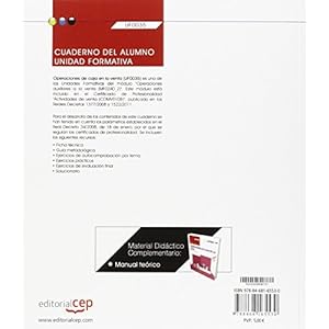Cuaderno del alumno. Operaciones de caja en la venta (UF0035). Certificados de profesionalidad. Actividades de