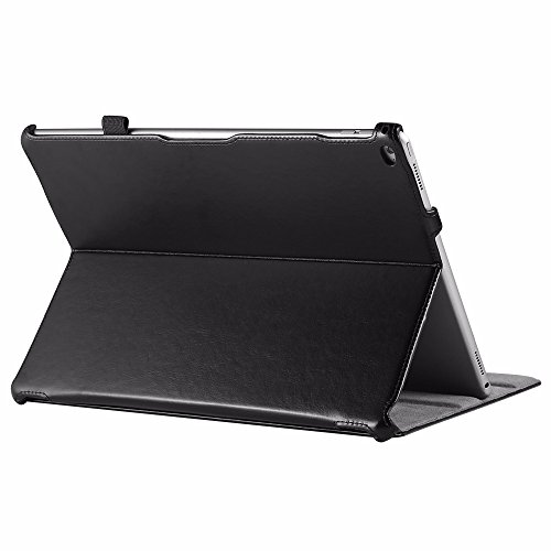 iPad Pro 12.9 Hülle, EasyAcc iPad Pro 12.9 2015 Hülle Schutzhülle Case Hochwertiges PU Leder Etui – mit Standfunktion und Automatischem Schlaf Funktion für iPad Pro 12.9 2015 (Modellnummer A1673 A1674 A1675) – Schwarz, Kunstleder - 7