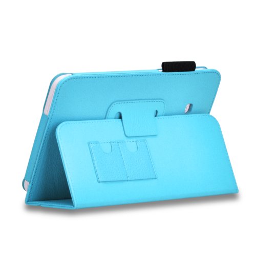 Schutzhülle / Cover / Tasche für Samsung Galaxy Tab 3 Lite 7″ T110/T111 + Display-Schutzfolie + Stylus – Hellblau - 2