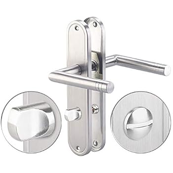 Alpertec 28015540 Edelstahl Conte-LS Renovierungsgarnitur für Badtüren