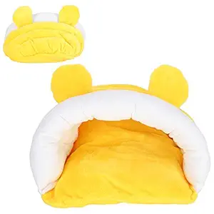 Hamster Bed,Winter Warm Small Pet Animals Bed Thicken Cotton Small Pets Cute Sleeping Nest Bed House for Hamster Sugar Glider Squirrel(L)