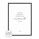  Wundervolles Leben - Kunstdruck auf wunderbarem Hahnemühle Papier DIN A4 -ohne Rahmen- schwarz-weißes Bild Poster zur Deko im Büro/Wohnung/als Geschenk Mitbringsel zum Geburtstag etc.