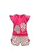 Produktbild Vovotrade Kleinkind Kinder Baby Mädchen Outfits Lolly T-Shirt Tops + Kurze Hosen Kleider Set 2PCS (Größe:2/3T)