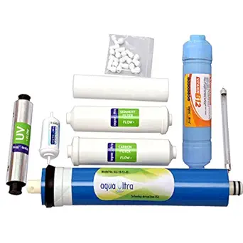 Complete RO Service Kit with Membrane & RO Filter Kit Compatible All Type of Water Purifier (Membrane Inline TDS Meter UF Mineral Housing Connectors)(Yearly Ro kit) Works