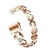 Produktbild kashyk Armband kompatibel für Fitbit Charge 2 Uhrenarmband,Rostfreier Edelstahl Watch Ersatzband Metall Replacement Strass Ersatz Uhren Zubehör Smart Fitness-Uhr Wristband Armbänder für Herren/Damen