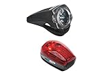 Raleigh RX480 Front and Evade Rear Light Set - Black/Black