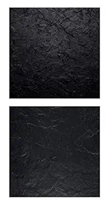 Backdrop Surfaces Flatlay Tabletop Photography Board of 24x24 INCHES, 6MM Thickness, 2 Sides Design for Jewellery, Food, Small Product Photography (BS-919 BumpyBlack, BlackSkipTrowel)