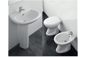 APOKERFACE ELMA Set Sanitari Bagno 5 PZ Vaso Scarico Pavimento