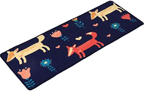 YOXI Runner Rug Kitchen Rugs Fox Sea Animal Mat Rug Non-Slip Kitchen Mat Rubber Backing Doormat Entrance Mats(Cute Fox, 45*120cm)