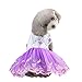 Produktbild Hawkimin Haustier Kleid, Wunderbares Stickerei Haarkugel Seidenrock Polyester Welpen Hunde Kostüm Weste T-Shirt Partykleider Teddy Kleidung