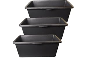 FRONTTOOL Mörtelkasten Profi 90 L, Mörtelkübel, Mörtelwanne, Speiswanne, Speisfass, Speiskübel, Mengen:3