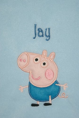 George Pig (Peppa Pig) Luxury Personalised Applique Super Soft Fleece Blanket