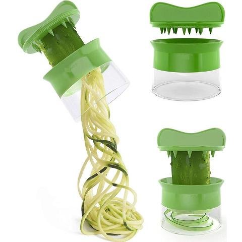 Hochleistungs – Spiralschneider für Gemüse + Kostenloses E-Buch – Nudeln und Julienne – Spiralen, Zoodles, Kreieren Gesunder, Kohlehydratfreier, Glutenfreier, Köstlicher Speisen Nach Der Paleo-Diät, Zucchini Spiral Schneider - 7