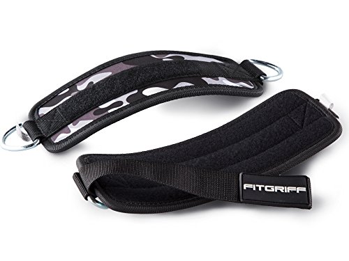 Fußschlaufen (gepolstert) von FITGRIFF (2Stück) – für Fitness Training am Kabelzug – für Frauen und Männer – 2 Jahre Gewährleistung - 5