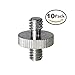 Produktbild CAM-ULATA Screw Adapter Converter with Standard 1/4" Male to 1/4" Male Threaded for Camera Cage Tripod Monopod Ballhead Light Stand Shoulder Rig LED Panel Socket Studio Lighting Equipment, 10 Pack