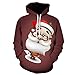 Produktbild Hoodie Herren Langarm, Holeider Pullover Herren Winter Kapuzenpullover Weihnachtsdruck Weihnachtspullover Lässig Sweatshirts Kapuzenpulli Kapuzenjacke,